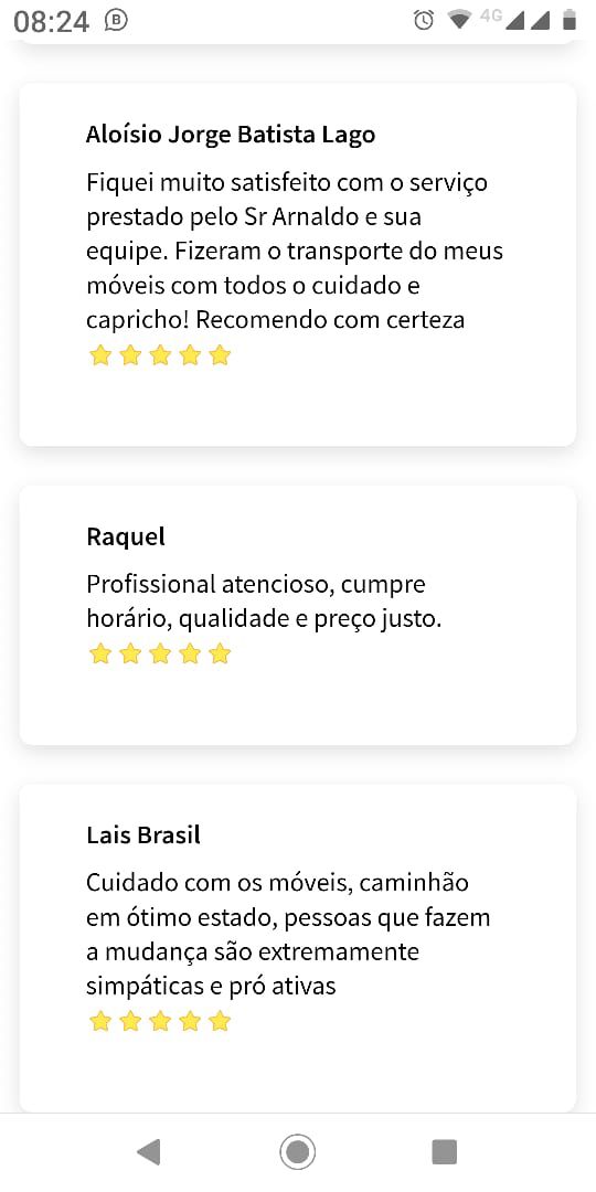 Depoimentos de clientes no GetNinjas