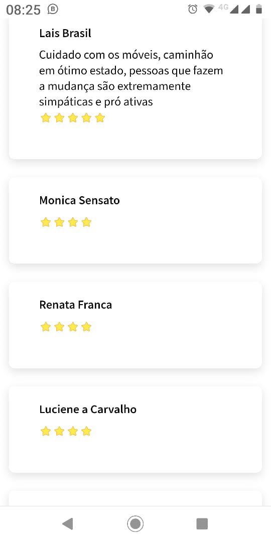Mais prints de avaliações de clientes